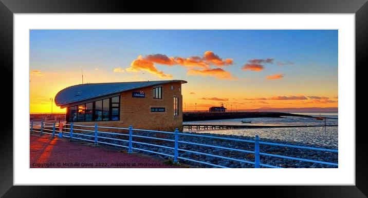 Morecambe Sunset Framed Mounted Print by Michele Davis