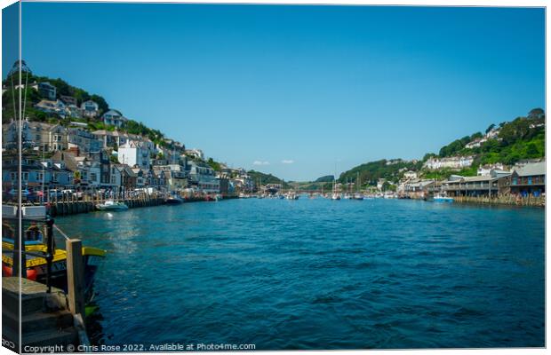 Looe Harbour summer sunshine Canvas Print by Chris Rose