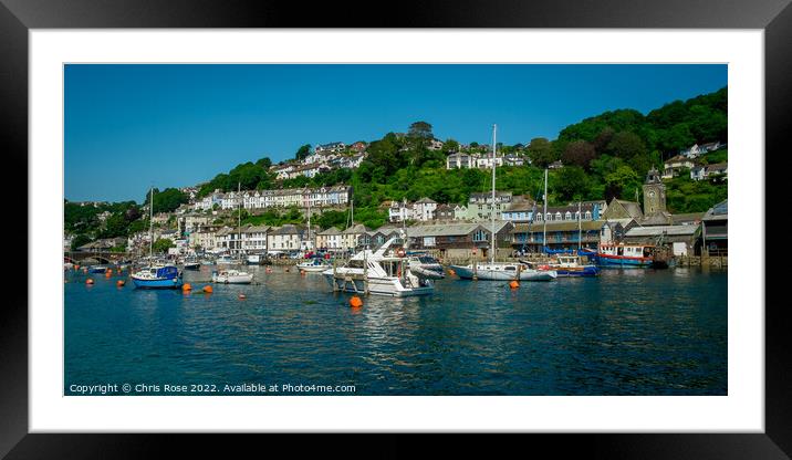 Looe Harbour summer sunshine Framed Mounted Print by Chris Rose