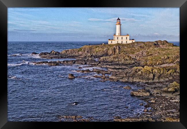 Turnberry lighthouse on rocky South Ayrshire coast Framed Print by Allan Durward Photography