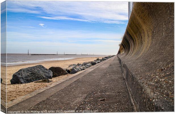 Eyes Right Seawall Canvas Print by GJS Photography Artist