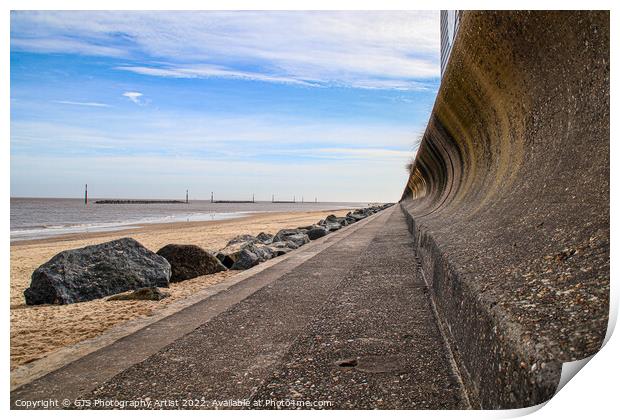 Eyes Right Seawall Print by GJS Photography Artist
