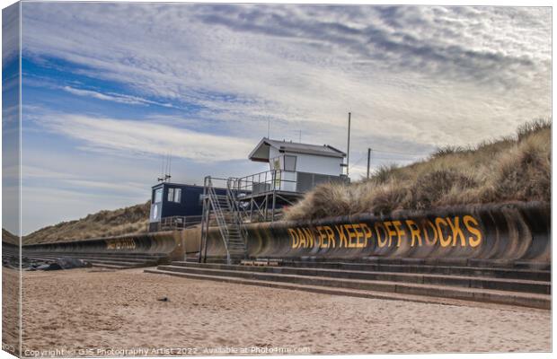 Coastguard and Lifeguard Stations Canvas Print by GJS Photography Artist