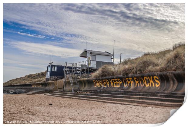 Coastguard and Lifeguard Stations Print by GJS Photography Artist