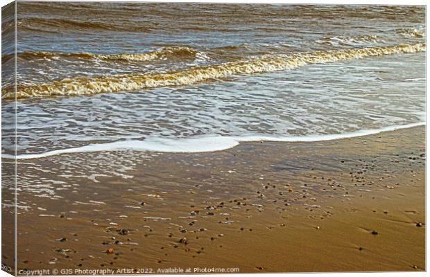 Tide Reveals Pebbles Canvas Print by GJS Photography Artist