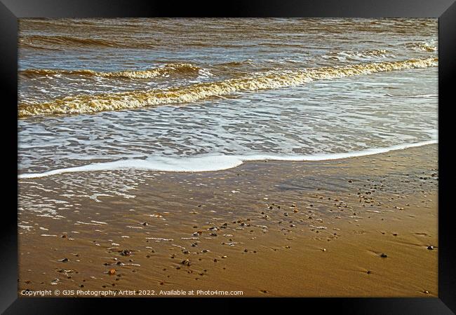 Tide Reveals Pebbles Framed Print by GJS Photography Artist