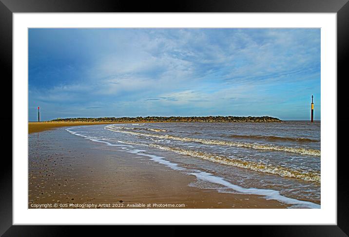 Sweeping Waves Reveals  Framed Mounted Print by GJS Photography Artist