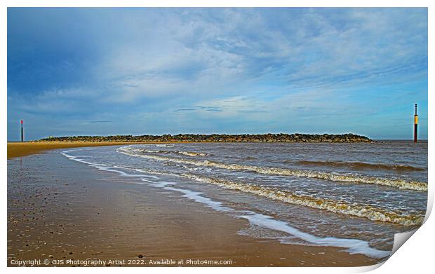 Sweeping Waves Reveals  Print by GJS Photography Artist