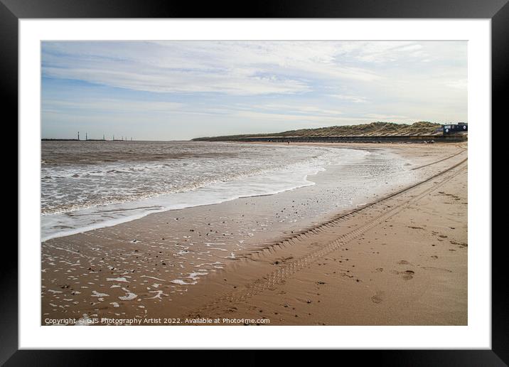 Tracks in the Sand Framed Mounted Print by GJS Photography Artist