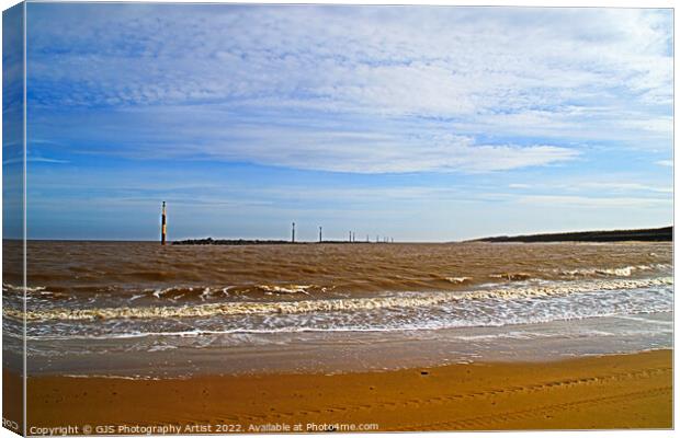 Sand Sea and Sky Canvas Print by GJS Photography Artist