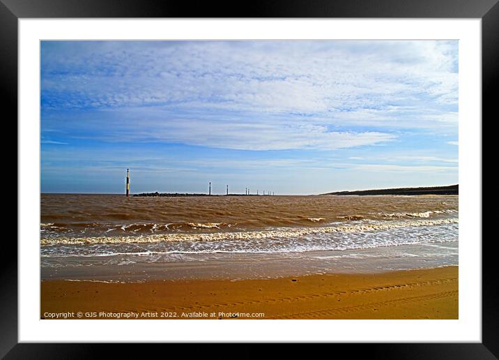 Sand Sea and Sky Framed Mounted Print by GJS Photography Artist