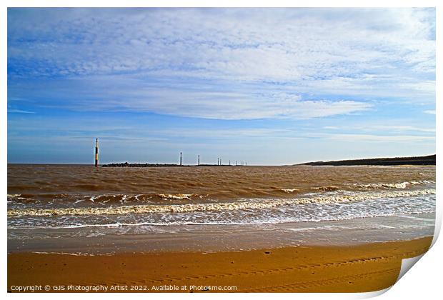 Sand Sea and Sky Print by GJS Photography Artist
