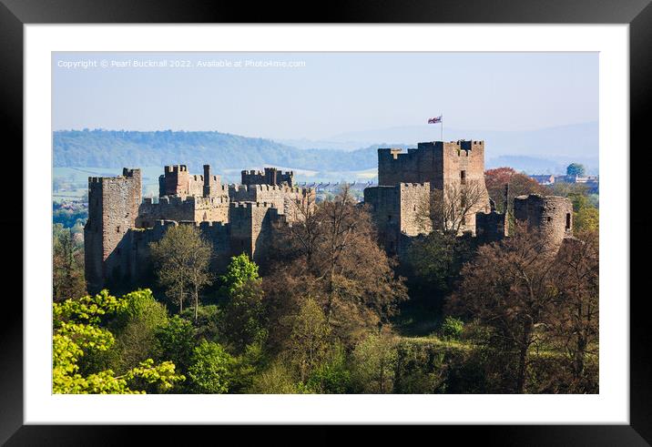 Ludlow Castle Shropshire England Framed Mounted Print by Pearl Bucknall