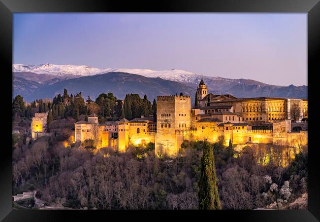 Alhambra Granada Framed Print by peter schickert