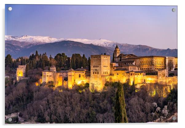 Alhambra Granada Acrylic by peter schickert
