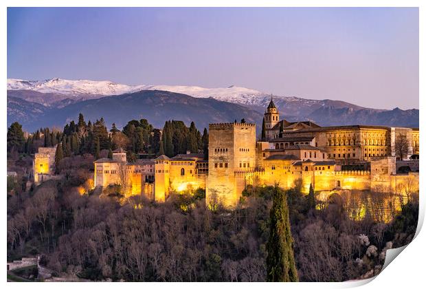 Alhambra Granada Print by peter schickert