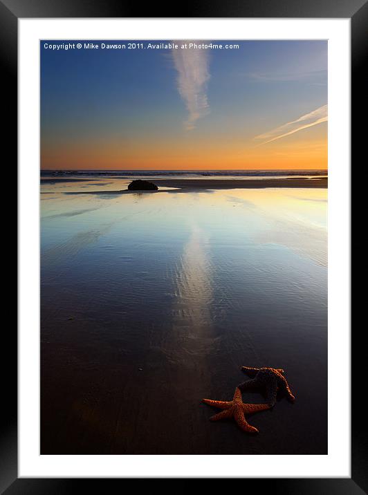 Starfish Sunset Framed Mounted Print by Mike Dawson