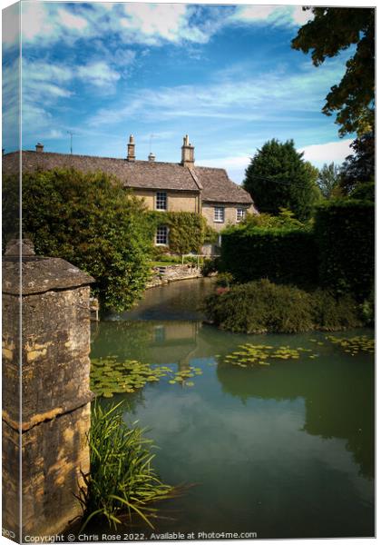 Idyllic Cotswolds homes in Burford Canvas Print by Chris Rose