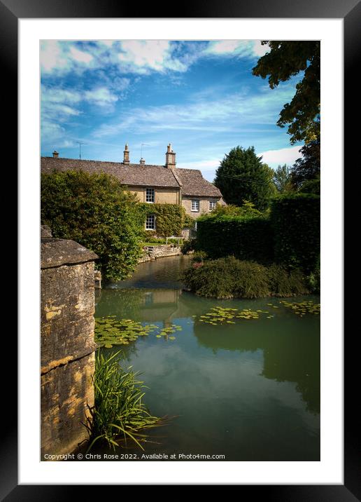 Idyllic Cotswolds homes in Burford Framed Mounted Print by Chris Rose