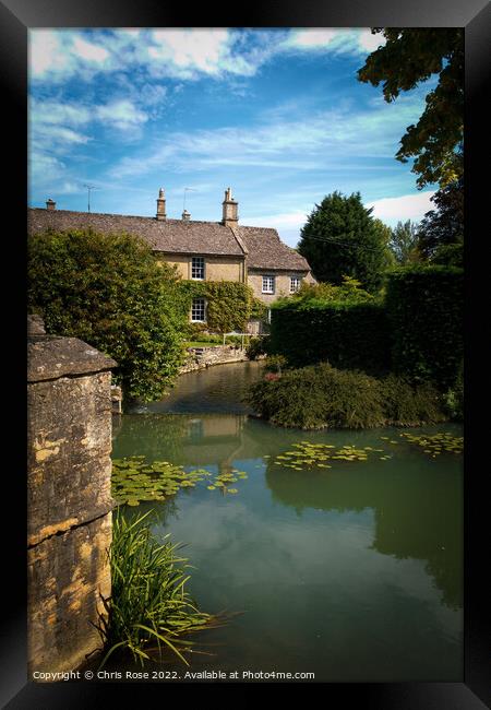 Idyllic Cotswolds homes in Burford Framed Print by Chris Rose