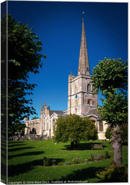 Picturesque Cotswolds - Burford Church Canvas Print by Chris Rose