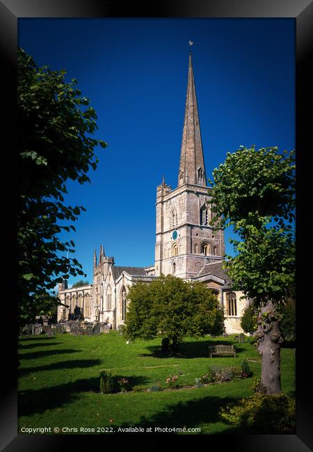 Picturesque Cotswolds - Burford Church Framed Print by Chris Rose