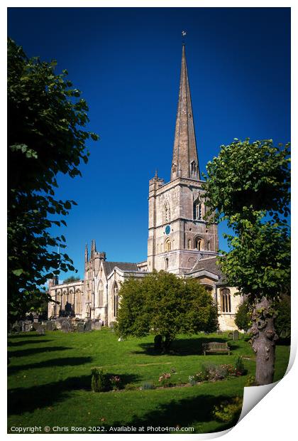 Picturesque Cotswolds - Burford Church Print by Chris Rose
