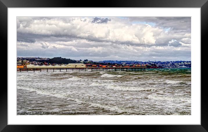 Wild And Windy Paignton Framed Mounted Print by Peter F Hunt