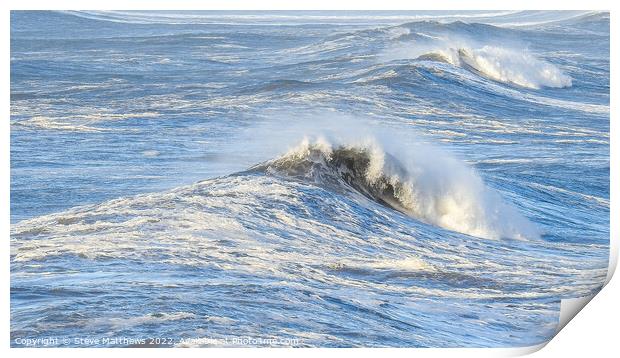 Westward Ho! Waves Print by Steve Matthews