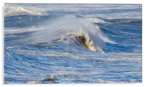 Westward Ho! Waves Acrylic by Steve Matthews