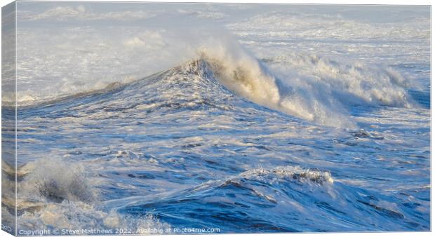 Westward Ho! Waves Canvas Print by Steve Matthews