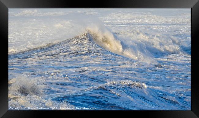 Westward Ho! Waves Framed Print by Steve Matthews