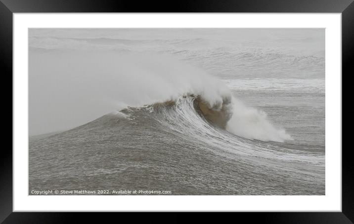 Westward Ho! Waves Framed Mounted Print by Steve Matthews