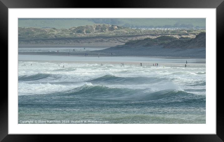Westward Ho! Beach Framed Mounted Print by Steve Matthews