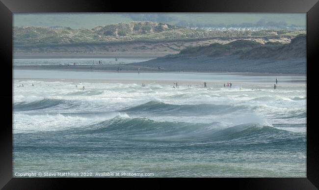 Westward Ho! Beach Framed Print by Steve Matthews