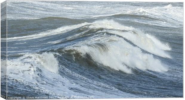 Westward Ho! Waves Canvas Print by Steve Matthews
