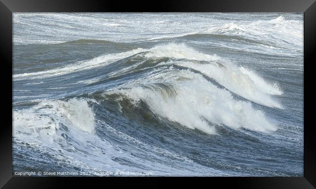 Westward Ho! Waves Framed Print by Steve Matthews