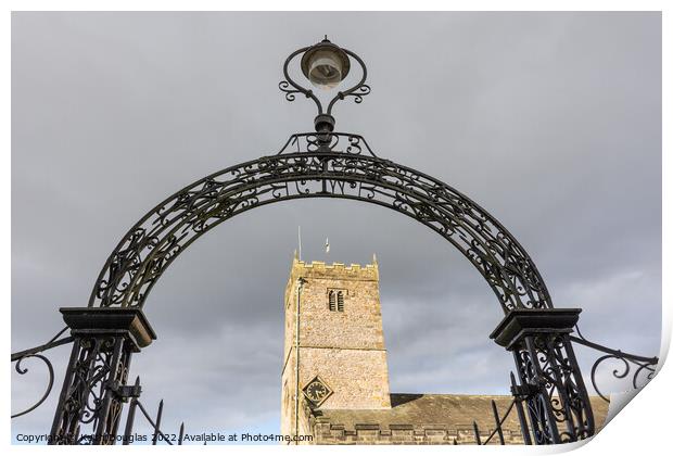 Saint Mary's Church Tower and Gates, Kirkby Lonsdale Print by Keith Douglas
