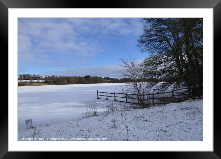 Frozen Loch  Framed Mounted Print by Mary M Rodgers