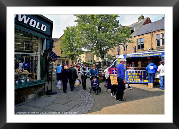 Market day at Bakewell Derbyshire. Framed Mounted Print by john hill