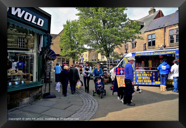 Market day at Bakewell Derbyshire. Framed Print by john hill