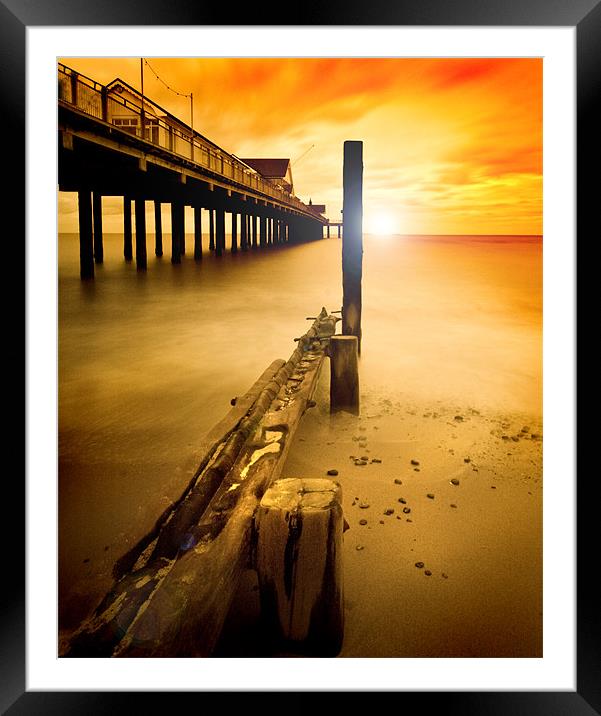 New~Dawn  Southwold Framed Mounted Print by Mike Sherman Photog