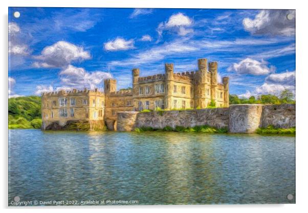 English Castle Art Acrylic by David Pyatt