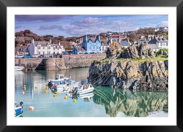 Harbour Boats Portpatrick Framed Mounted Print by Valerie Paterson