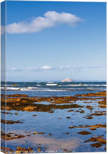 Belhaven Bay and Bass Rock Canvas Print by Kasia Design