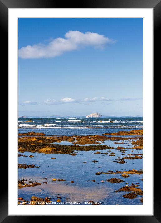 Belhaven Bay and Bass Rock Framed Mounted Print by Kasia Design
