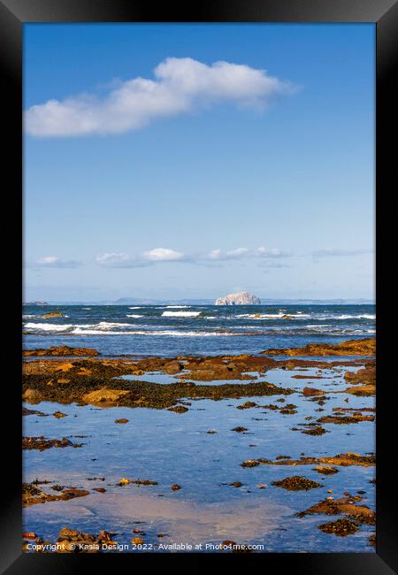Belhaven Bay and Bass Rock Framed Print by Kasia Design