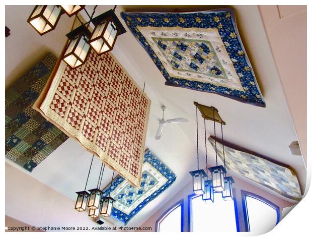 Quilts on the Ceiling Print by Stephanie Moore