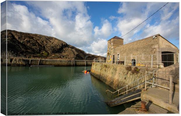 Amlwch harbour  Canvas Print by Mike Hughes