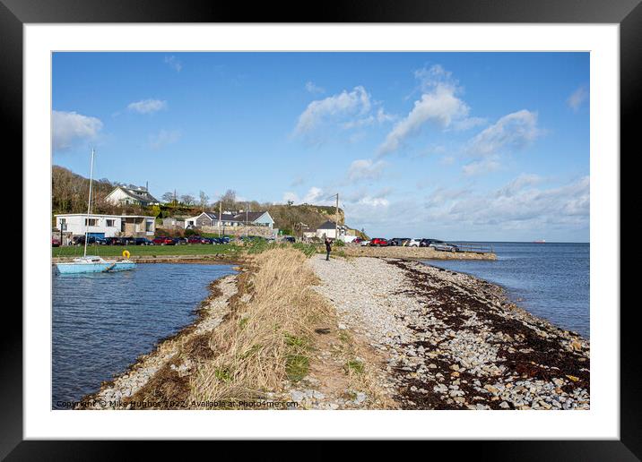 The spit at Red Wharfe bay Framed Mounted Print by Mike Hughes